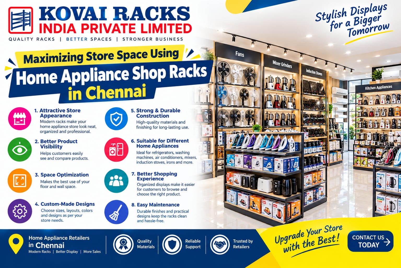 Best Home Appliance Shop Racks in Chennai for All Types of Stores
